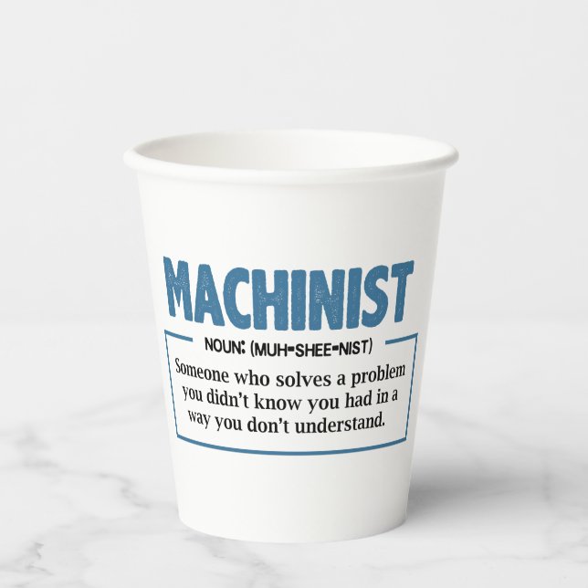 Gobelets En Papier Sacoche de définition machiste amusant (Recto)