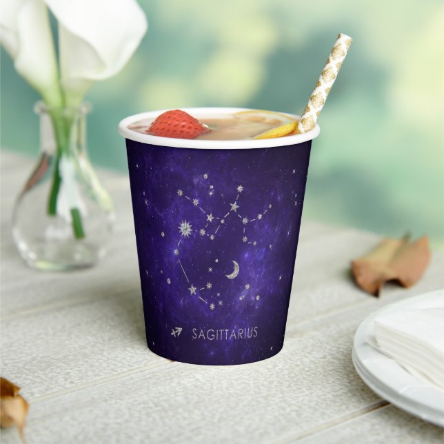 Gobelets En Papier Sagittaire pourpre zodiaque | Horoscope astrologiq (Insitu)