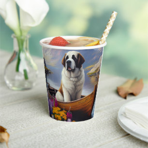 Gobelets En Papier Saint Bernard à la pagaie : Une aventure Pittoresq