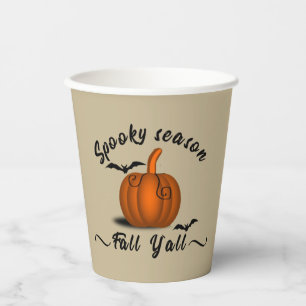 Gobelets En Papier saison éffrayante automne yall