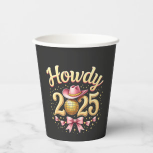 Gobelets En Papier Salut 2025 Nouvel An Cowboy Western