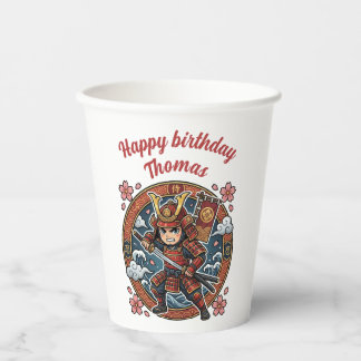 Gobelets En Papier Samurai Warrior Japan Anime Chibi Gamer Birthday