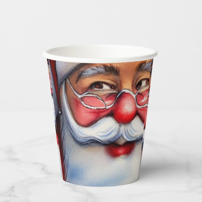 Gobelets En Papier Santa Claus (Recto)