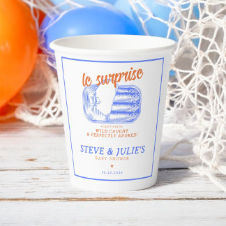 Gobelets En Papier Sardines Françaises Modernes Tasses En Papier Pois