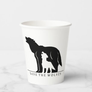 Gobelets En Papier Sauvez la coupe de papier des loups