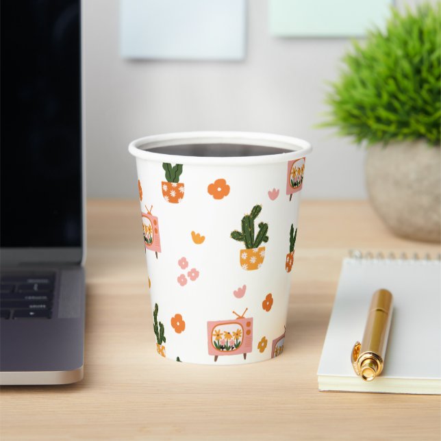 Gobelets En Papier Scandinavian House Tv Motif sans couture (Insitu)