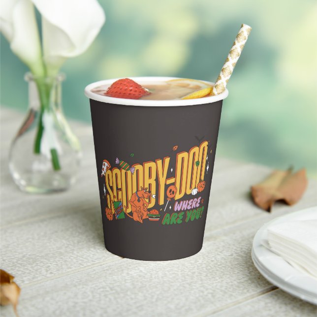 Gobelets En Papier Scooby-Doo Halloween Snack Logo (Insitu)
