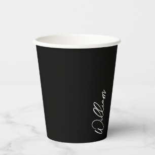 Gobelets En Papier Script moderne Coupes personnalisées de papier de 