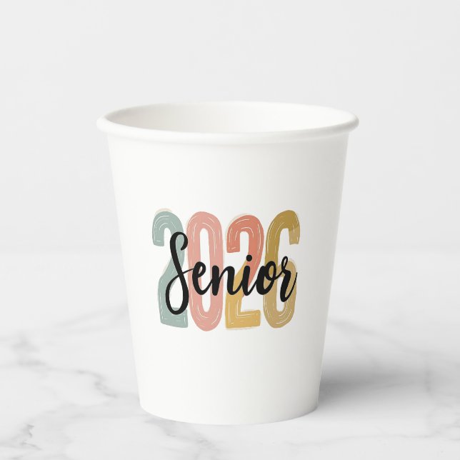 Gobelets En Papier Senior 2026 Graduation 2026 Senior Graduate Gift  (Recto)