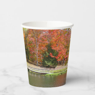 Gobelets En Papier Sept sources Pont d'automne III Paysage d'automne