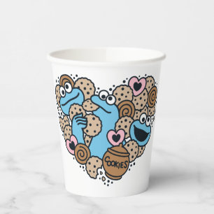 Gobelets En Papier Sésame Sésame Coeur de gribouillis de caniche Mo