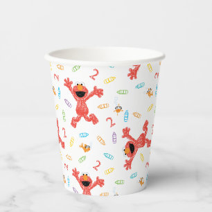 Gobelets En Papier Sesame Street Elmo   Anniversaire Crayon