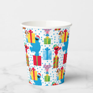 Gobelets En Papier Sesame Street Noël Présente Motif