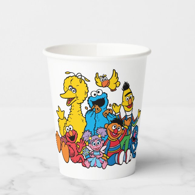 Gobelets En Papier Sesame Street Pals 1er anniversaire (Gauche)