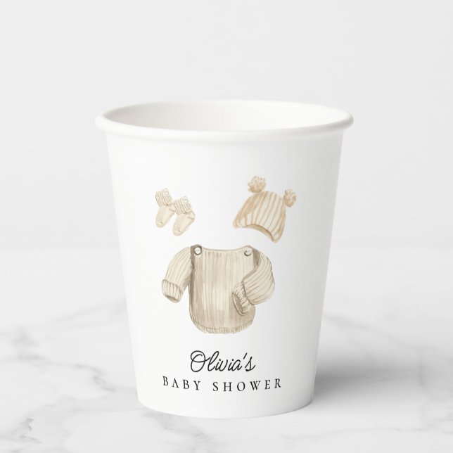 Gobelets En Papier Shower Baby Clothes (Recto)