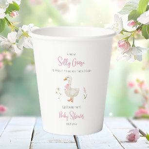 Gobelets En Papier Silly Goose Fleur sauvage Floral Girl Baby shower