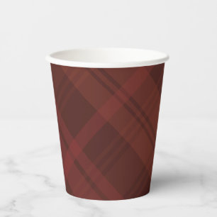 Gobelets En Papier Simple chute plaid élégant Thanksgiving
