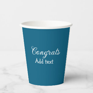 Gobelets En Papier Simple congratulation graduation add your