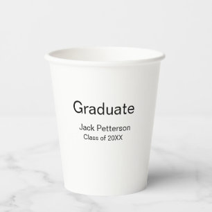 Gobelets En Papier simple diplôme minimal ajouter nom classe moderne