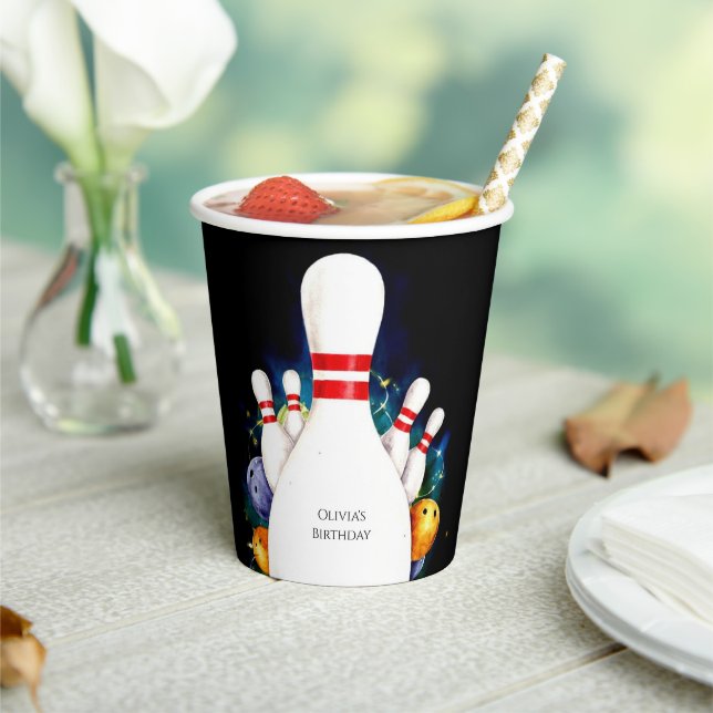 Gobelets En Papier Simple mignon Bowling pour enfants Anniversaire (Insitu)