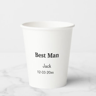 Gobelets En Papier SIMPLE MINIMAL ajouter votre nom personnalisé meil
