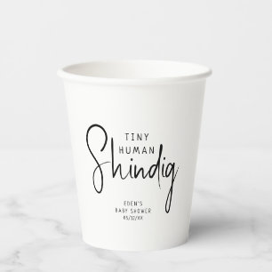 Gobelets En Papier Simple Moderne Neutral Minuscule Humain Shindig