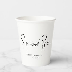 Gobelets En Papier Sip Neutre Moderne Simple Et Voir
