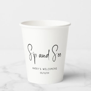 Gobelets En Papier Sip Neutre Moderne Simple Et Voir