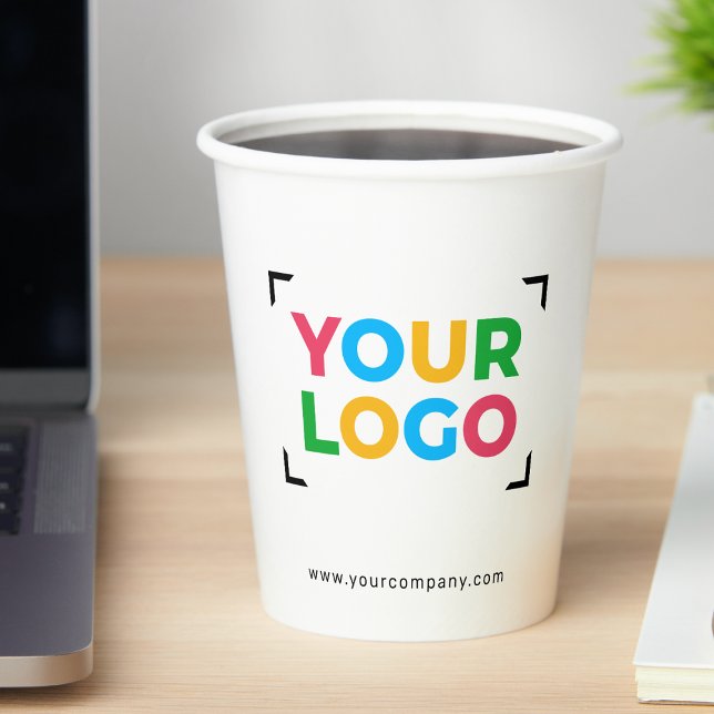 Gobelets En Papier Site Web du logo de l'entreprise personnalisé Marq (Créateur téléchargé)