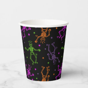 Gobelets En Papier Skeletons de danse d'Halloween