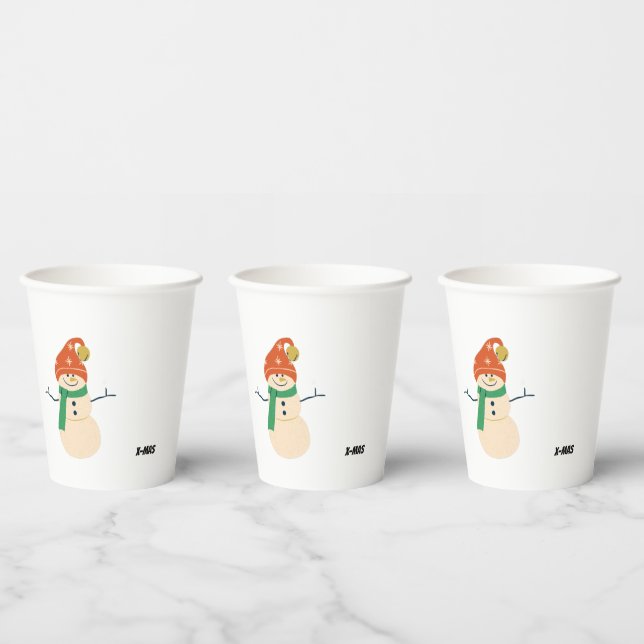 Gobelets En Papier snow man t by premora (Multi)