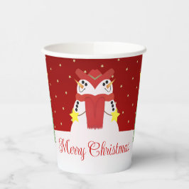 Gobelets En Papier Snowman Cute Style Vacances
