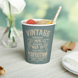 Gobelets En Papier Soirée de 50 ans vintage personnalisée