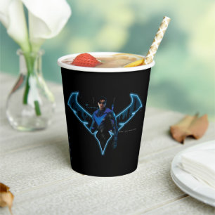 Gobelets En Papier Soirée Gotham Knights dans le logo