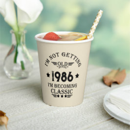 Gobelets En Papier Soirée personnalisée vintage de 35 ans