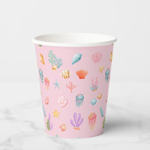 Gobelets En Papier Sous la mer Anniversaire