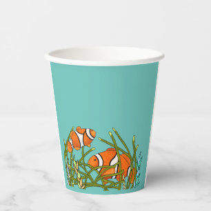 Gobelets En Papier Sous la mer Clown Poisson Anniversaire