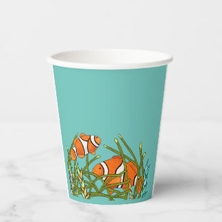 Gobelets En Papier Sous la mer Clown Poisson Anniversaire