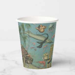 Gobelets En Papier Sous la mer Ocean Marine animal party