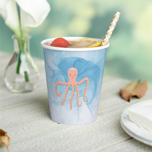 Gobelets En Papier Sous les tasses de mer | Octopus (Insitu)