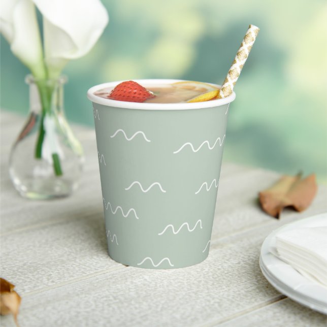 Gobelets En Papier Sous les tasses de mer | Vagues (Insitu)