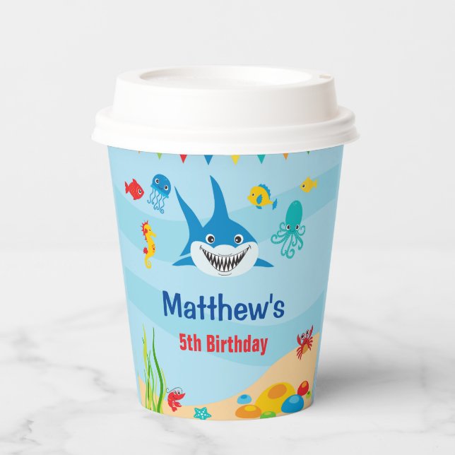 Gobelets En Papier Sous les tasses de papier de mer (Recto)