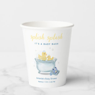 Gobelets En Papier Splish Splash Maman Canard Bébé Douche