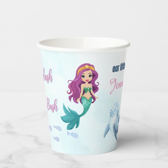 Gobelets En Papier Splish Splash Mermaid Bash N'Importe Quel Âge Fill (Gauche)