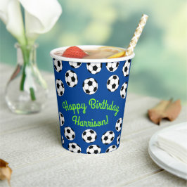 Gobelets En Papier Sports de football fête d'anniversaire