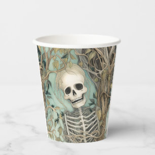 Gobelets En Papier Squelette d'Halloween vintage