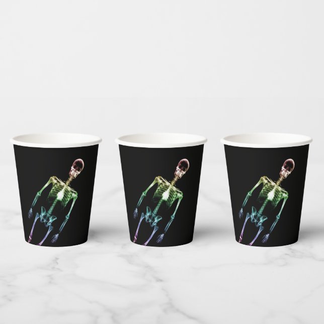 Gobelets En Papier Squelette Rainbow X-Ray (Multi)