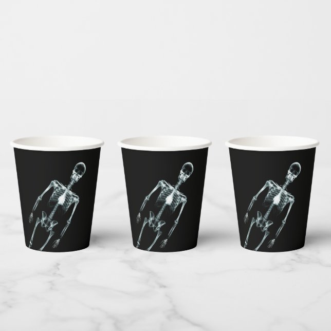Gobelets En Papier Squelette X-Ray (Multi)