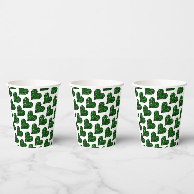 Gobelets En Papier St. Patrick's Day Emerald Heart (Multi)