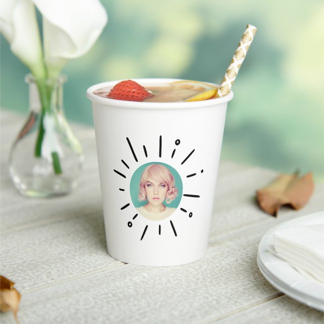 Gobelets En Papier STARBURST |  Simple Fun & Playful Custom Photo (Insitu)